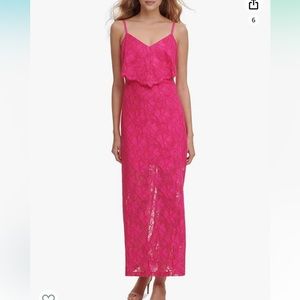 GUESS Womens slitted stretch v neck maxi